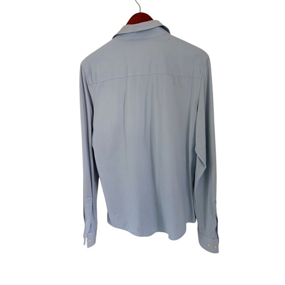 Rhone Mens Slim Fit Blue Button-Up Shirt Fine Italian Fabric M - Picture 4 of 6